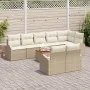 Conjunto de Sofás de Jardín de 9 piezas con Cojines Beige de Polirratán Acacia von , Outdoor-Sofas - Ref: Foro24-3347596, Pre...