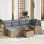 Conjunto de Sofá de Jardín de 7 Piezas con Cojines Beige Poliratán Acacia | Foro24.es | Tu tienda online para hogar, jardín y más Foro24.es