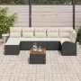 Conjunto de Sofá de Jardín de 8 Piezas con Cojines Negro Ratán Poliéster | Foro24.es | Tu tienda online para hogar, jardín y más Foro24.es