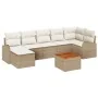 Conjunto de Sofás de Jardín de 8 Piezas con Cojines Beige Poliratán Acacia | Foro24.es | Tu tienda online para hogar, jardín y más Foro24.es