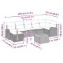 Conjunto de Sofá de Jardín de 8 Piezas con Cojines Negros de Poliratán by , Outdoor sofas - Ref: Foro24-3347611, Price: 496,3...