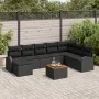 Juego de Sofás de Jardín de 9 Piezas con Cojines en Negro de Poliratán by , Outdoor sofas - Ref: Foro24-3347618, Price: 545,8...