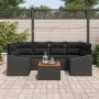 Conjunto de 7 Piezas de Sofá de Jardín con Cojines Negro Poliratán by , Outdoor sofas - Ref: Foro24-3347786, Price: 451,44 €,...