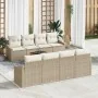 Conjunto de Sofás de Jardín de 9 piezas con Cojines Beige Poliratán Acacia | Foro24.es | Tu tienda online para hogar, jardín y más Foro24.es
