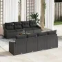 Juego de Sofás de Jardín de 9 Piezas con Cojines de Ratán Negro y Acacia | Foro24.es | Tu tienda online para hogar, jardín y más Foro24.es