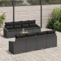 Juego de Sofás de Jardín de 9 Piezas con Cojines de Ratán Negro y Acacia | Foro24.es | Tu tienda online para hogar, jardín y más Foro24.es