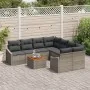 Conjunto de Sofá de Jardín de 9 Piezas con Cojines Gris Poliratán Acacia | Foro24.es | Tu tienda online para hogar, jardín y más Foro24.es