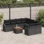 Conjunto de Sofá de Jardín de 9 Piezas con Cojines Ratan Negro von , Outdoor-Sofas - Ref: Foro24-3347814, Preis: 564,57 €, Ra...