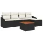 Conjunto de Sofás de Jardín de 6 Piezas con Cojines Negro Poliratán Acacia | Foro24.es | Tu tienda online para hogar, jardín y más Foro24.es