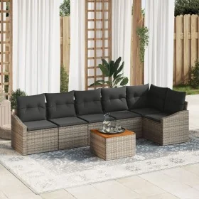 Conjunto de sofá de jardín de 7 piezas con