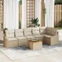 Conjunto de Sofá de Jardín de 7 Piezas con Cojines Beige Poliratán Acacia | Foro24.es | Tu tienda online para hogar, jardín y más Foro24.es