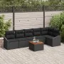 Conjunto de Sofá de Jardín de 7 Piezas con Cojines Negro Poliratán Acacia by , Outdoor sofas - Ref: Foro24-3347842, Price: 44...