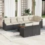 Conjunto de Sofá de Jardín de 9 Piezas con Cojines Negro Ratán Poliéster | Foro24.es | Tu tienda online para hogar, jardín y más Foro24.es