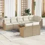 Juego de sofás de jardín de 9 piezas con cojines beige ratán poliéster acacia | Foro24.es | Tu tienda online para hogar, jardín y más Foro24.es