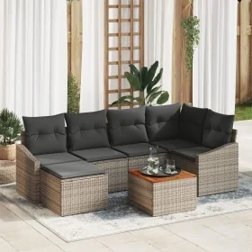 Set de Sofás de Jardín de 7 Piezas con Cojines