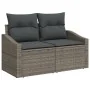 Set de Sofás de Jardín de 7 Piezas con Cojines Ratán Gris Acacia | Foro24.es | Tu tienda online para hogar, jardín y más Foro24.es