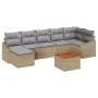Juego de Sofá de Jardín de 8 Piezas con Cojines Beige Poliratán Acacia by , Outdoor sofas - Ref: Foro24-3347861, Price: 488,6...