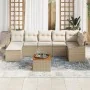 Juego de sofá de jardín de 8 piezas con cojines beige poliratán acacia | Foro24.es | Tu tienda online para hogar, jardín y más Foro24.es