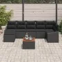 Conjunto de Sofás de Jardín de 8 Piezas con Cojines Negro Poliratán Acacia by , Outdoor sofas - Ref: Foro24-3347863, Price: 4...