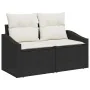 Juego de Sofá de Jardín de 11 Piezas con Cojines Negro Poliratán Acacia by , Outdoor sofas - Ref: Foro24-3347880, Price: 650,...