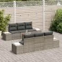 Juego de Sofá de Jardín de 7 Piezas con Cojines Gris Poliratán Acacia by , Outdoor sofas - Ref: Foro24-3347902, Price: 502,98...
