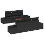 Juego de Sofá de Jardín de 7 Piezas con Cojines Negro Poliratán Acacia von , Outdoor-Sofas - Ref: Foro24-3347905, Preis: 499,...