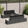 Juego de Sofá de Jardín de 7 Piezas con Cojines Negro Poliratán Acacia von , Outdoor-Sofas - Ref: Foro24-3347905, Preis: 499,...