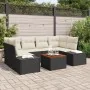 Juego de Sofá de Jardín de 7 Piezas con Cojines Negro Poliratán Acacia by , Outdoor sofas - Ref: Foro24-3347908, Price: 455,5...
