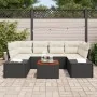 Juego de Sofá de Jardín de 7 Piezas con Cojines Negro Poliratán Acacia by , Outdoor sofas - Ref: Foro24-3347908, Price: 455,5...