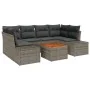 Juego de Sofá de Jardín de 7 Piezas con Cojines Gris Poliratán Acacia by , Outdoor sofas - Ref: Foro24-3347909, Price: 456,07...