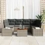 Juego de Sofá de Jardín de 7 Piezas con Cojines Gris Poliratán Acacia by , Outdoor sofas - Ref: Foro24-3347909, Price: 456,07...