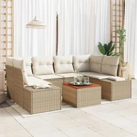 Juego de Sofás de Jardín 7 Piezas Beige Poliratán von , Outdoor-Sofas - Ref: Foro24-3347911, Preis: 504,33 €, Rabatt: %