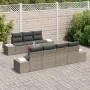 Conjunto de Sofá de Jardín de 8 Piezas con Cojines Gris Poliratán Acacia by , Outdoor sofas - Ref: Foro24-3347916, Price: 544...