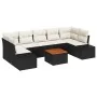 Conjunto de Sofás de Jardín de 8 Piezas con Cojines Negro Poliratán Acacia von , Outdoor-Sofas - Ref: Foro24-3347922, Preis: ...