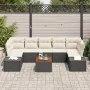 Conjunto de Sofás de Jardín de 8 Piezas con Cojines Negro Poliratán Acacia von , Outdoor-Sofas - Ref: Foro24-3347922, Preis: ...