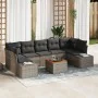 Conjunto de sofá de jardín de 8 piezas con cojines gris polirratán acacia von , Outdoor-Sofas - Ref: Foro24-3347923, Preis: 5...