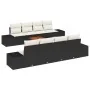 Conjunto de Sofá de Jardín de 9 Piezas con Cojines Negro Poliratán Acacia by , Outdoor sofas - Ref: Foro24-3347929, Price: 59...