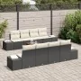Conjunto de Sofá de Jardín de 9 Piezas con Cojines Negro Poliratán Acacia by , Outdoor sofas - Ref: Foro24-3347929, Price: 59...