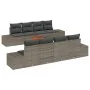 Juego de Sofá de Jardín de 9 Piezas con Cojines Gris de Ratán Poli von , Outdoor-Sofas - Ref: Foro24-3347930, Preis: 610,35 €...