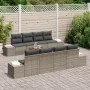Juego de Sofá de Jardín de 9 Piezas con Cojines Gris de Ratán Poli von , Outdoor-Sofas - Ref: Foro24-3347930, Preis: 610,35 €...