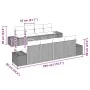 Juego de Sofá de Jardín de 9 Piezas con Cojines Gris de Ratán Poli von , Outdoor-Sofas - Ref: Foro24-3347930, Preis: 610,35 €...