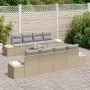 Conjunto de Sofá de Jardín de 9 Piezas con Cojines Beige Ratán Acacia | Foro24.es | Tu tienda online para hogar, jardín y más Foro24.es