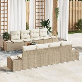Conjunto de sofá de jardín de 9 piezas con
