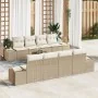 Conjunto de sofá de jardín de 9 piezas con cojines beige poliratán acacia. von , Outdoor-Sofas - Ref: Foro24-3347932, Preis: ...