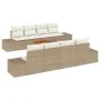 Conjunto de sofá de jardín de 9 piezas con cojines beige poliratán acacia. von , Outdoor-Sofas - Ref: Foro24-3347932, Preis: ...