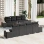 Juego de Sofás de Jardín de 9 Piezas con Cojines Negros de Poliratán by , Outdoor sofas - Ref: Foro24-3347933, Price: 621,61 ...