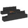Juego de Sofás de Jardín de 9 Piezas con Cojines Negros de Poliratán by , Outdoor sofas - Ref: Foro24-3347933, Price: 621,61 ...