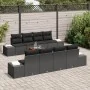 Juego de Sofás de Jardín de 9 Piezas con Cojines Negros de Poliratán by , Outdoor sofas - Ref: Foro24-3347933, Price: 621,61 ...