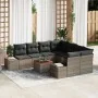 Conjunto de Sofás de Jardín 9 Piezas Gris Poliratán by , Outdoor sofas - Ref: Foro24-3347937, Price: 565,76 €, Discount: %