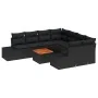 Juego de Sofás de Jardín Conjunto de 9 Piezas Negro Polirratán by , Outdoor sofas - Ref: Foro24-3347940, Price: 581,76 €, Dis...